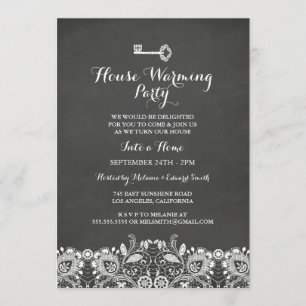 Invitation de pendaison de crémaillère Vintage Key