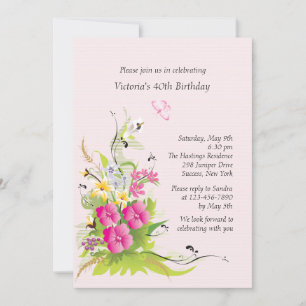 Invitation de perfection rose