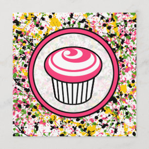 Invitation de petit gâteau - éclaboussure