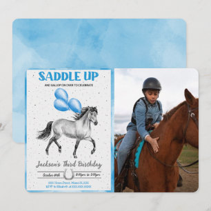Invitation de photo d'anniversaire de cheval modif