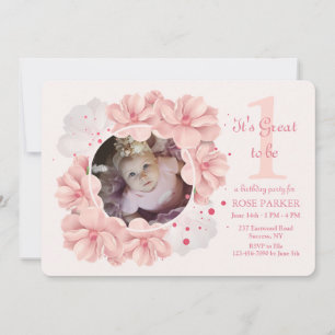 Invitation de photo de cadre de magnolia