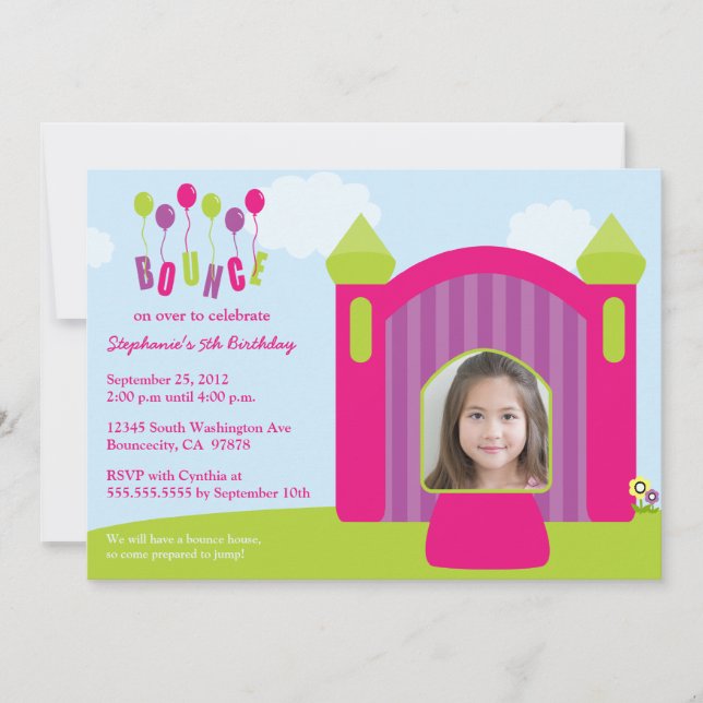 Invitation de photo de fête d'anniversaire de (Devant)