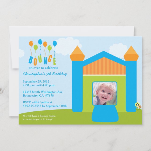 Invitation de photo de fête d'anniversaire de (Devant)