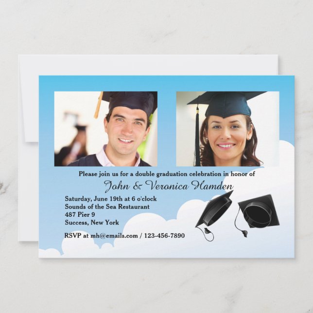 Invitation de photo de lancer de casquette (Devant)