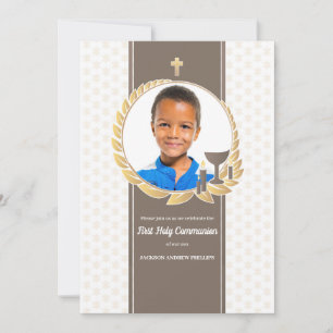 Invitation de photo de sainte communion