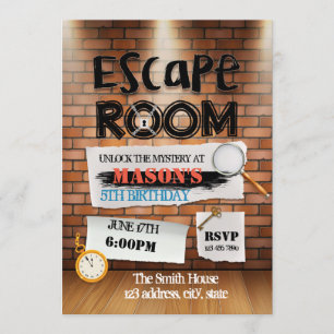 Invitation de pièce d'évasion
