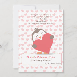 Invitation de pingouin de Valentine