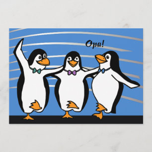 Invitation de pingouins de danse
