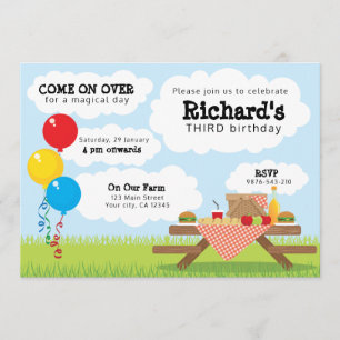 Invitation de pique-nique - Belle journée