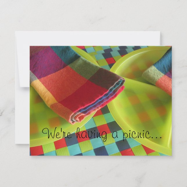 Invitation de pique-nique d'été - Fêtons ! (Devant)