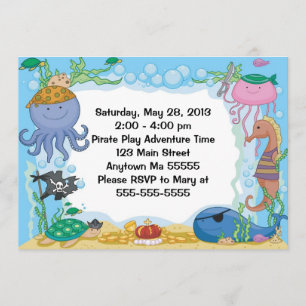 Invitation de Pirate Sea Creatures