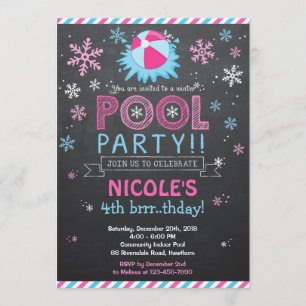 Invitation de piscine d'hiver / Invitation de pisc