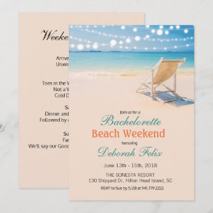 Invitation de plage pour un week-end entre célibat