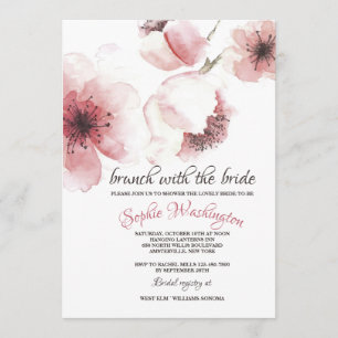Invitation de plan rapproché de fleurs de cerisier