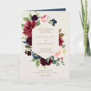 Invitation de poche Mariage Hiver Elegance