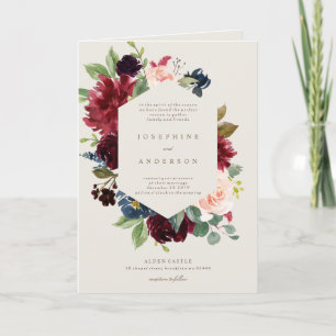 Invitation de poche Mariage Hiver Elegance