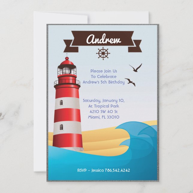 Invitation de point de phare (Devant)