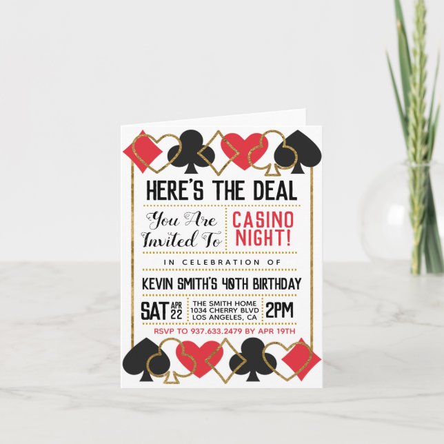 Invitation de Poker Casino (Devant)