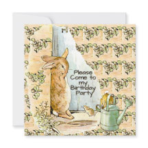 Invitation de porte de Peter Rabbit Beatrix Potter