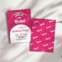 Invitation de poupée rose chaud, Fashion Doll Part