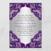 Invitation de pourpre et de noces d'argent