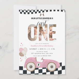 Invitation de premier anniversaire avec photo de v