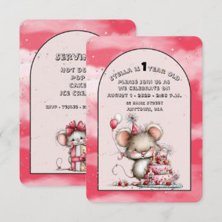 Invitation de premier anniversaire de fille de sou