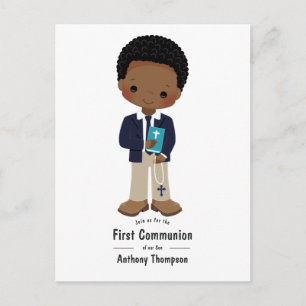 Invitation de première communion pour garçon en ka