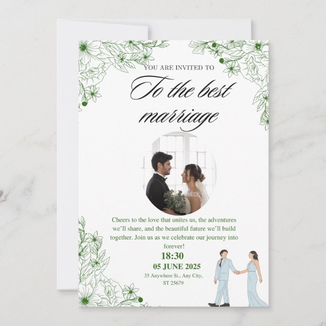 Invitation de prêt avec un grand design (Devant)