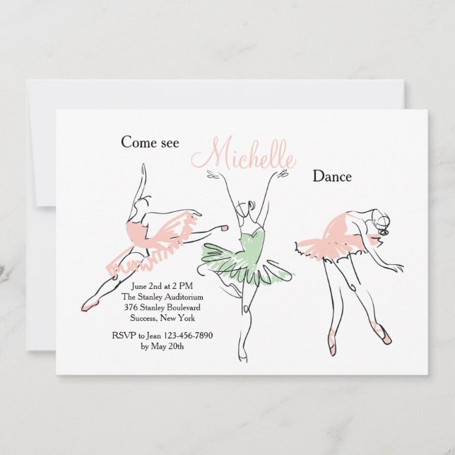 Invitation de Prima Ballerina (Devant)
