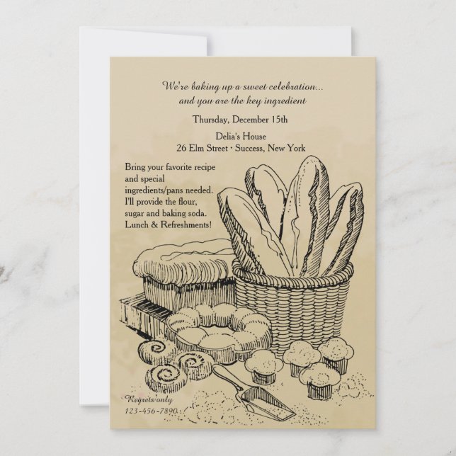 Invitation de produits cuits (Devant)