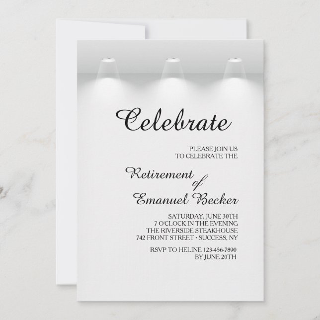 Invitation de projecteurs (Devant)