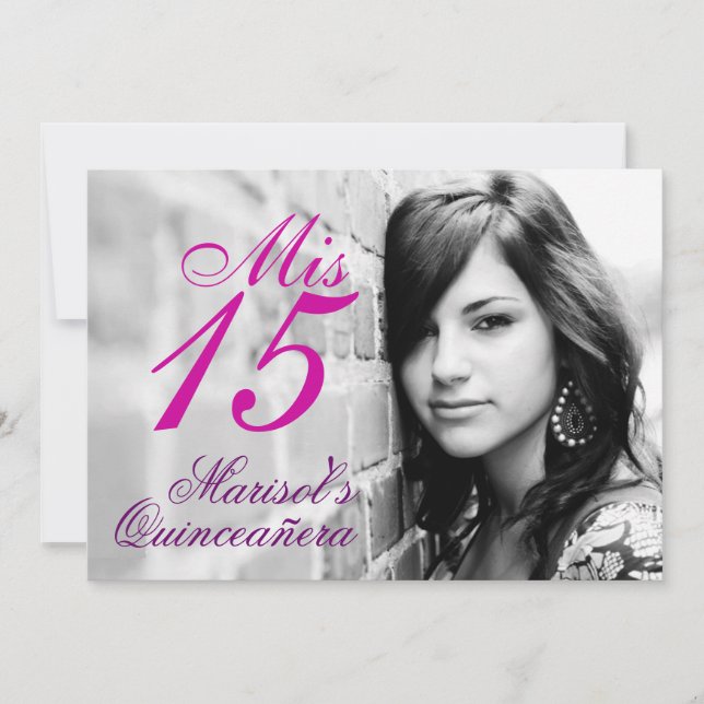 Invitation de Quinceañera (Devant)