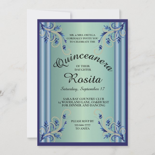 Invitation de Quinceanera (Devant)