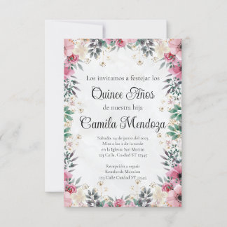 Invitation de Quinceañera/Invitation/Mariage