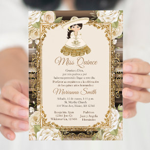 Invitation de Quinceañera mexicaine Miss Quince do