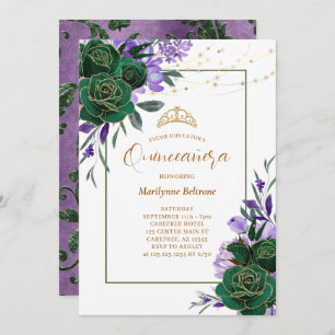 Invitation de Quinceañera or Floral violet