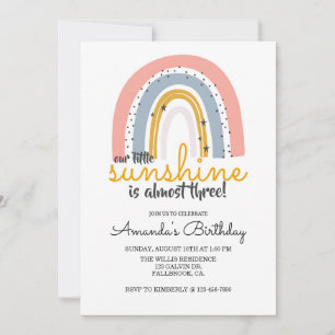 INVITATION de RAINBOW, notre petit soleil, la fête