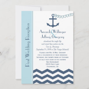 Invitation de réception après mariage - Thème naut