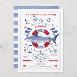 Invitation de réception au bord de la piscine