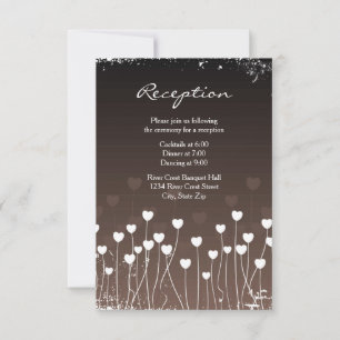 Invitation de réception - Cœurs en fleurs
