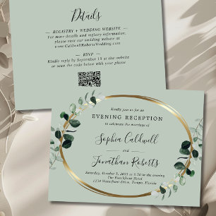 Invitation de réception de mariage au eucalyptus d