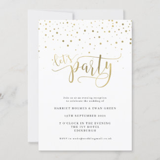 Invitation de réception de mariage en soirée 'Fais