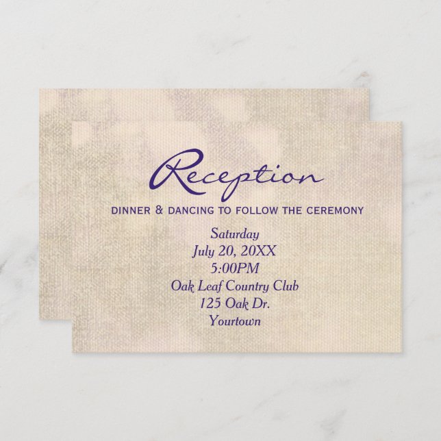 Invitation de réception de mariage floral (Devant / Derrière)