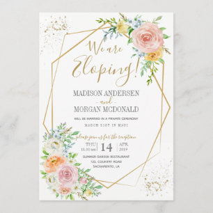 Invitation de réception de mariage intime floral r