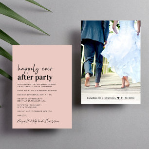 Invitation de réception de mariage moderne avec ph