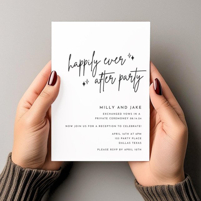 Invitation de réception de mariage modifiable, Hap (Créateur téléchargé)