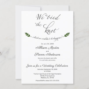 Invitation de réception de mariage Nous avons noué