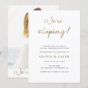 Invitation de réception de mariage We're Eloping
