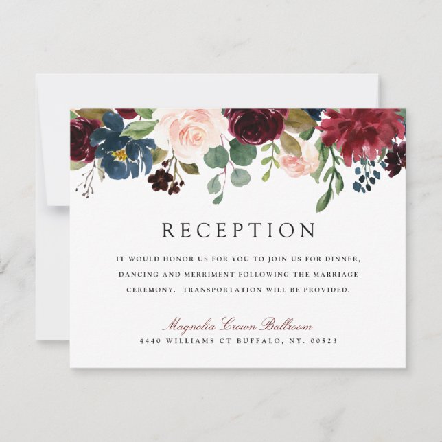 Invitation de réception du bouquet | de Bourgogne (Devant)